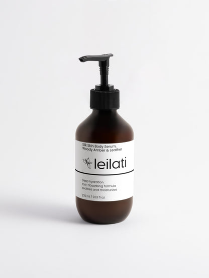 Silk Skin Body Serum, Woody Amber & Leather