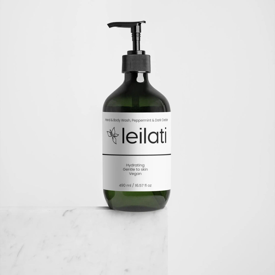 Hand & Body Wash, Peppermint & Dark Cedar