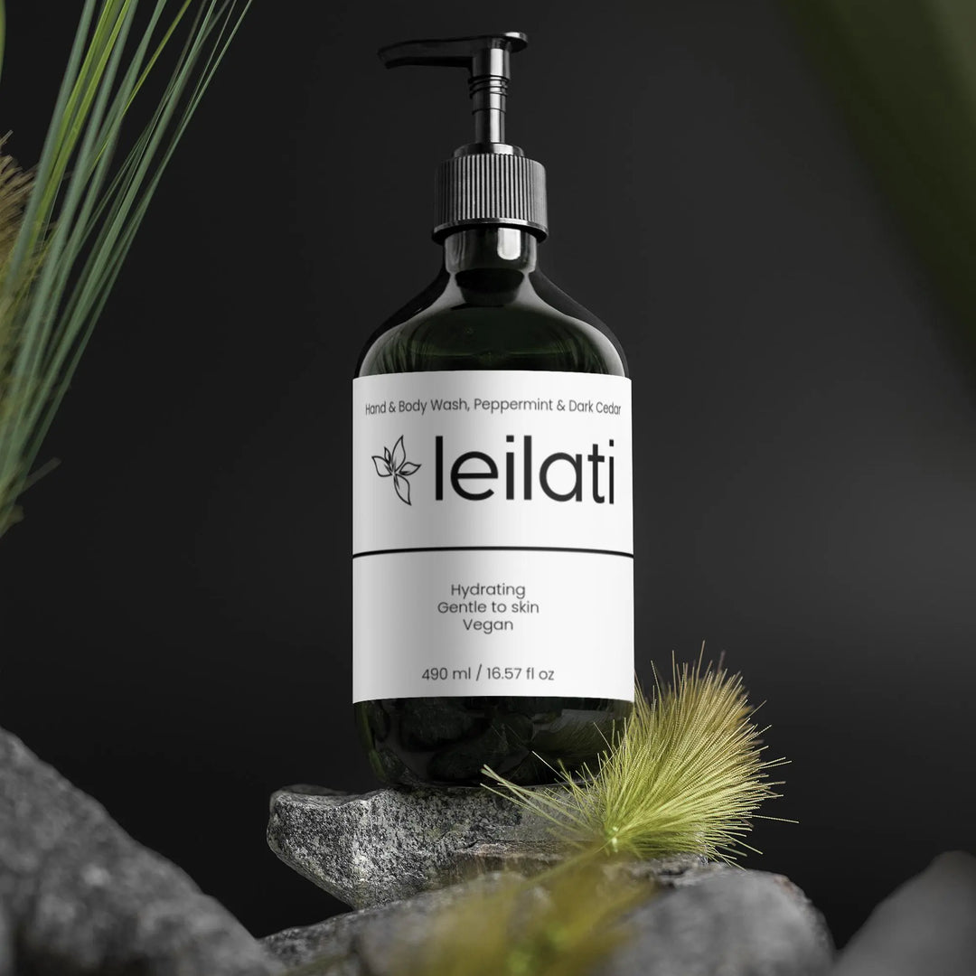 Hand & Body Wash, Peppermint & Dark Cedar