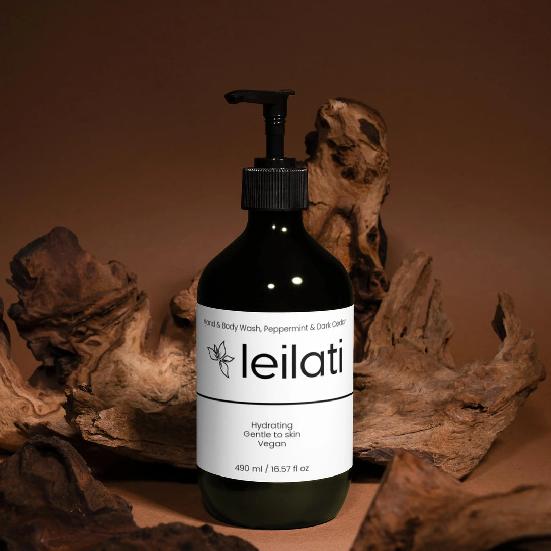 Hand & Body Wash, Peppermint & Dark Cedar