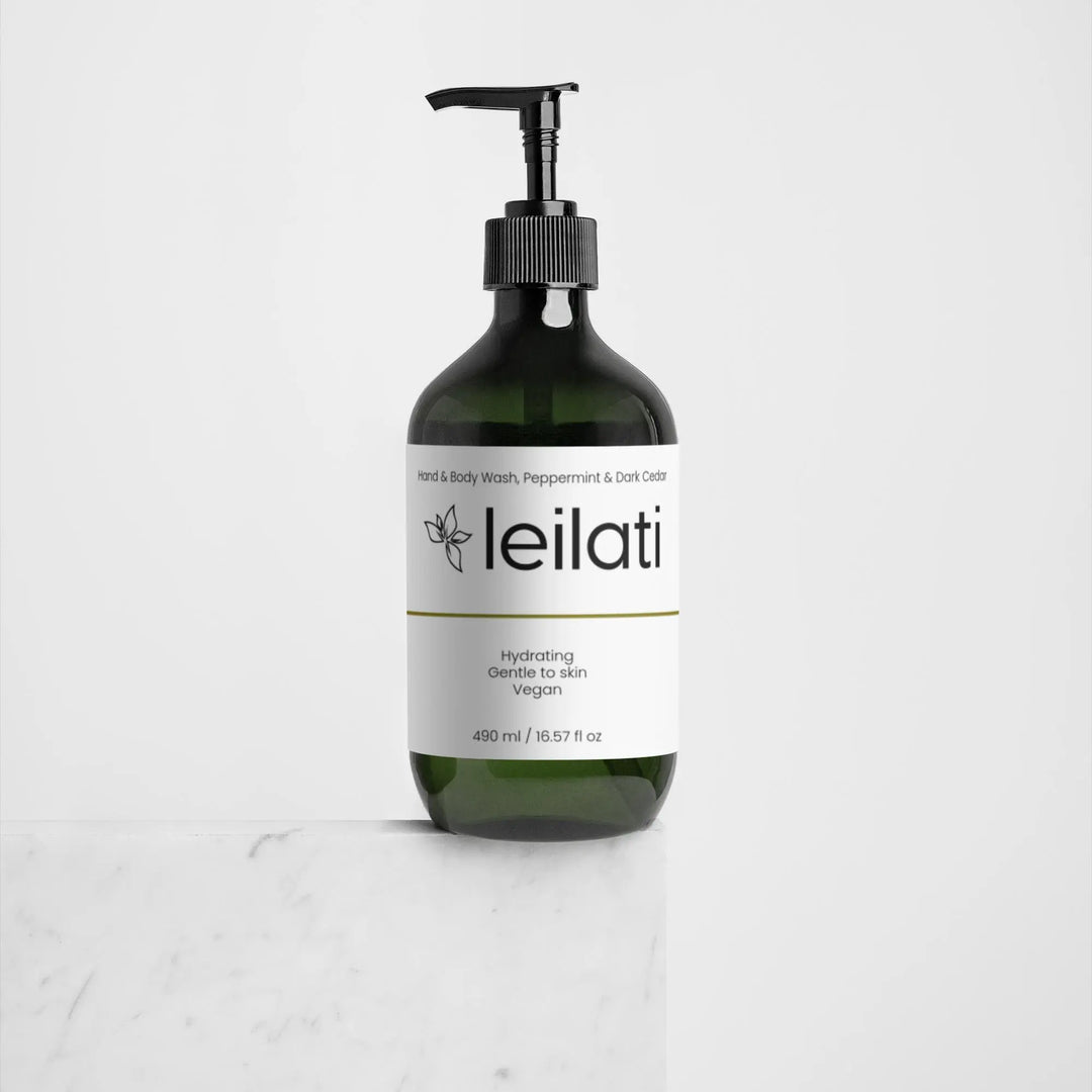 Hand & Body Wash, Peppermint & Dark Cedar